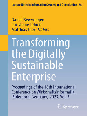 cover image of Transforming the Digitally Sustainable Enterprise